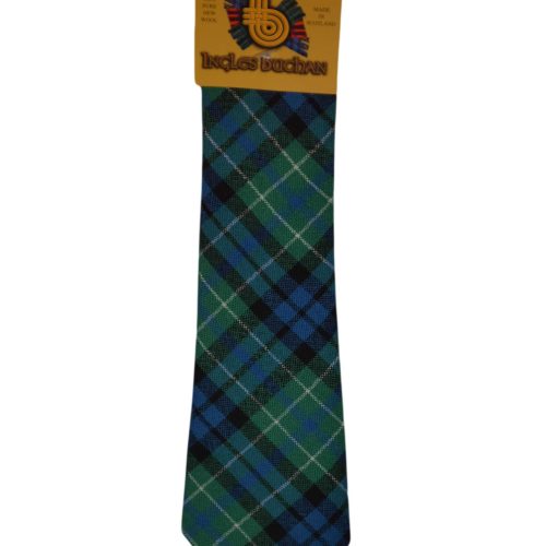 Men's Wool Tartan Tie - MacNeil Colonsay - Blue, Green