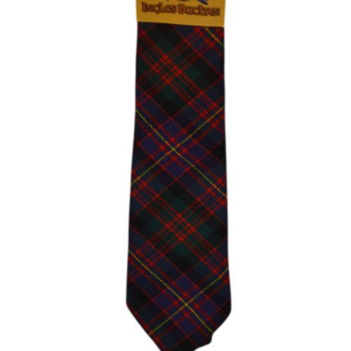 Men's Wool Tartan Tie - Cameron Erracht Modern - Red, Green, Blue