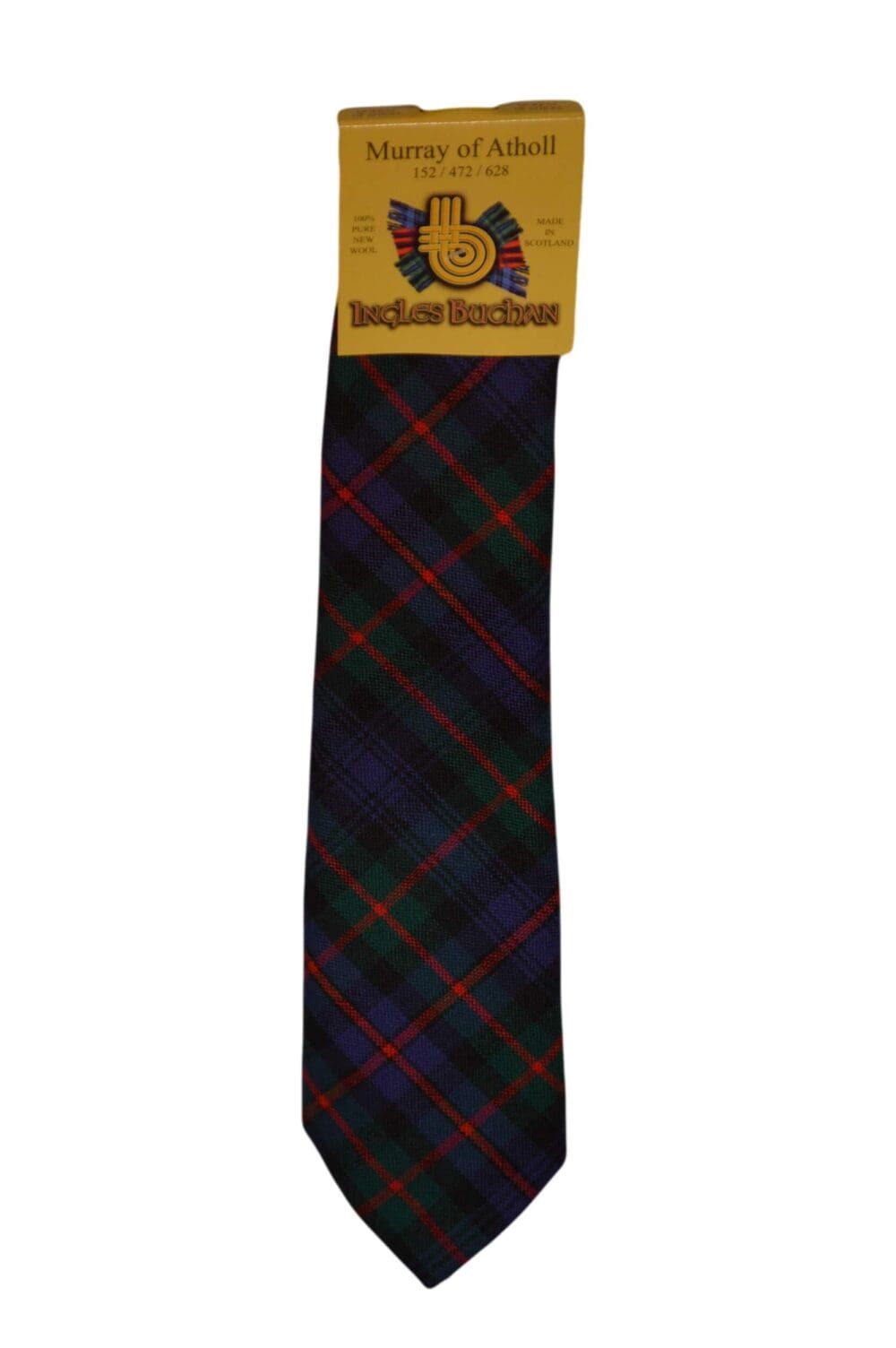 Men's Wool Tartan Tie - Murray Atholl Modern - Navy