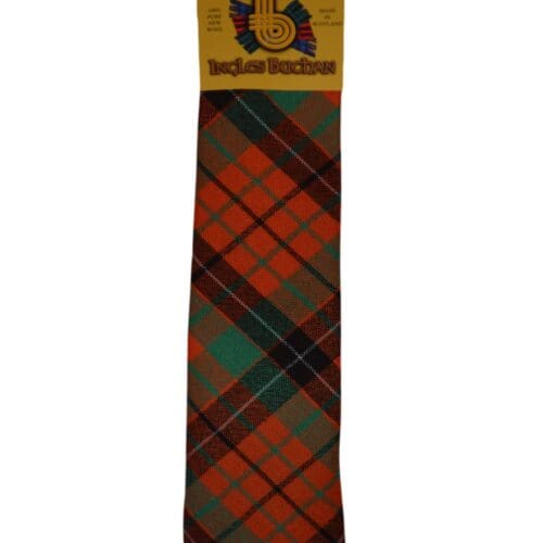 Men's Wool Tartan Tie - Nicholson Ancient - Orange