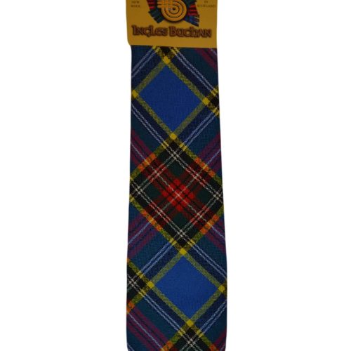Men's Wool Tartan Tie - MacBeth Modern - Blue, Red