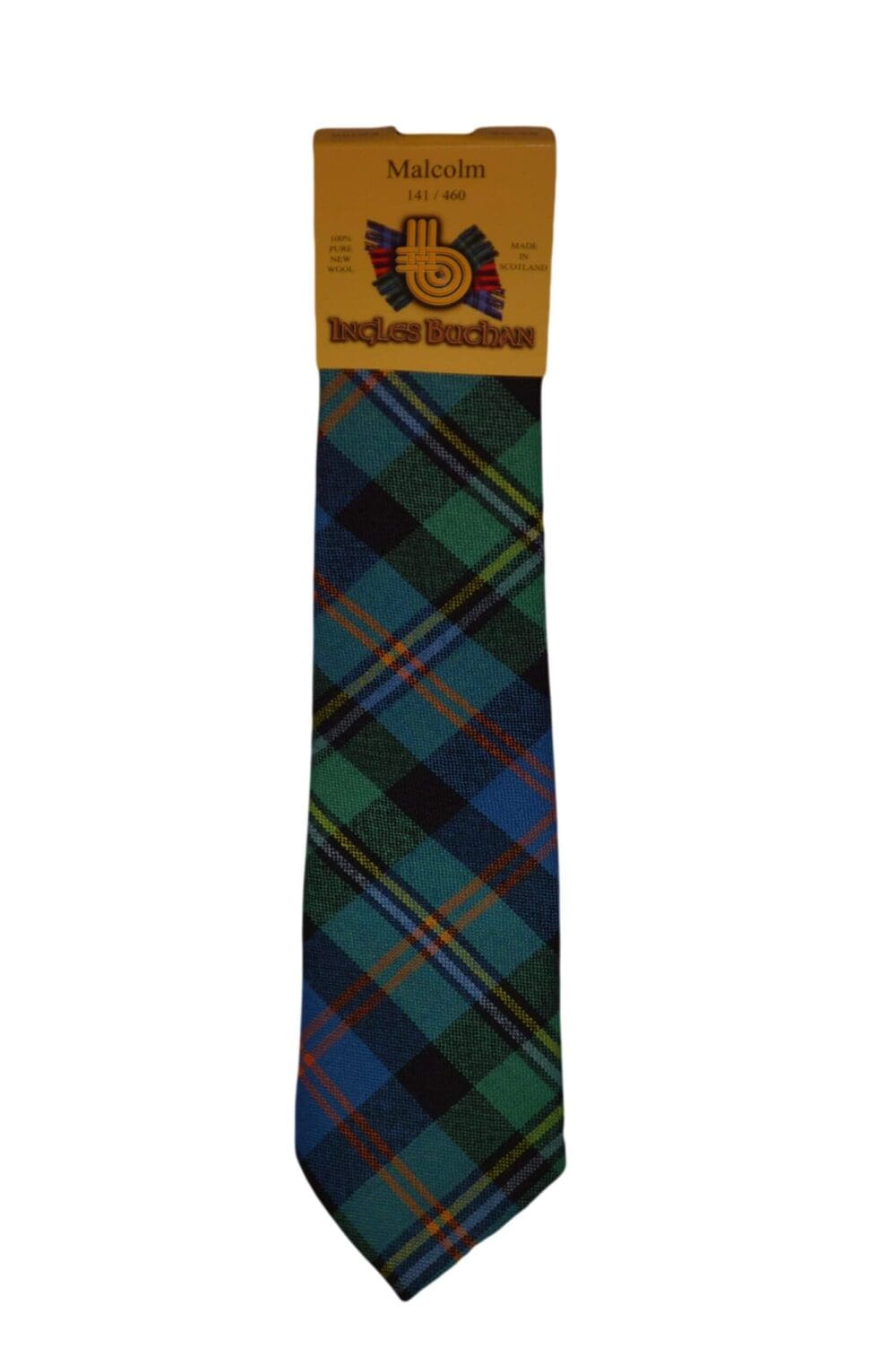 Men's Wool Tartan Tie - Malcolm Ancient - Green, Blue