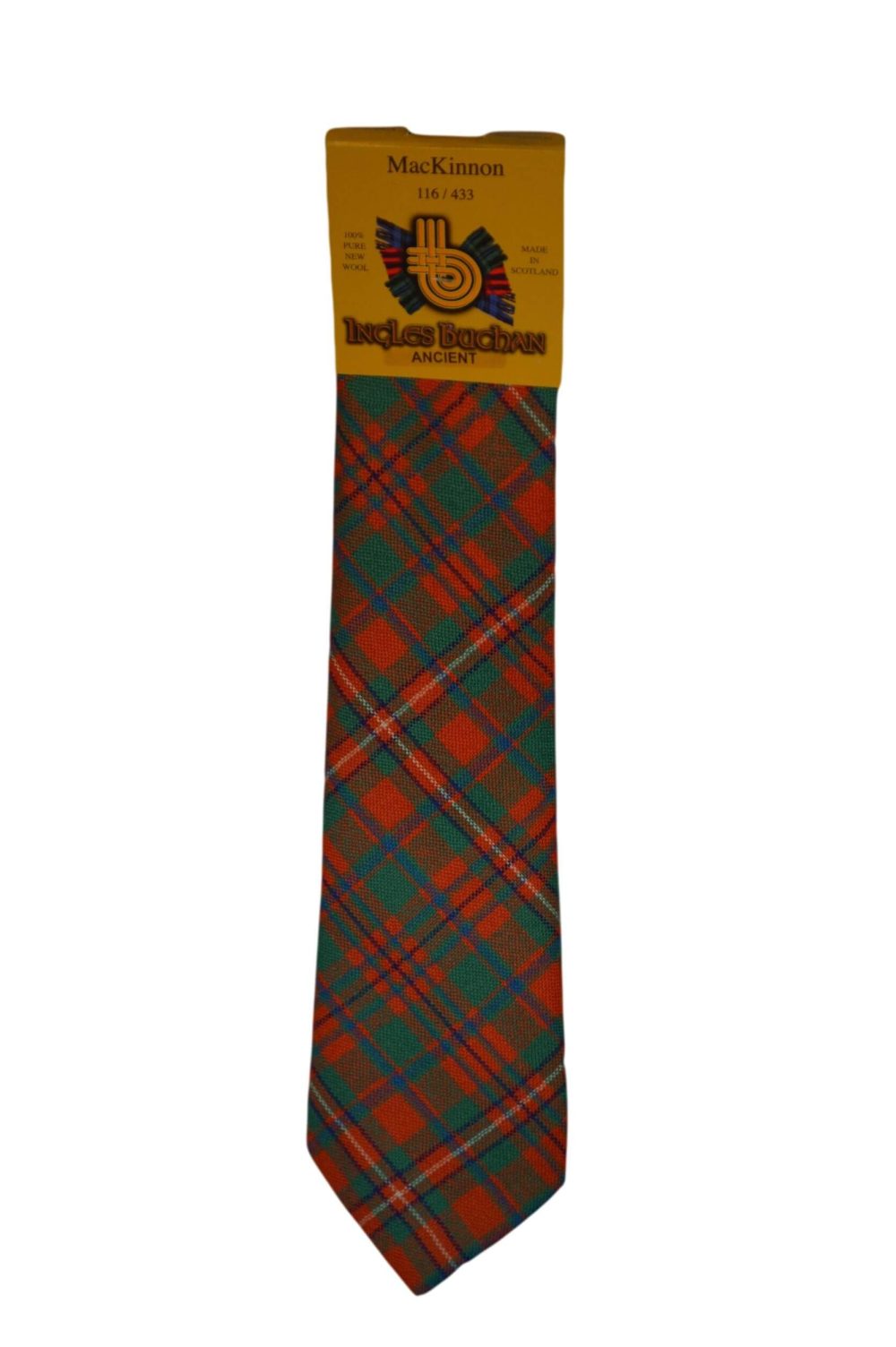 Men's Wool Tartan Tie - MacKinnon Ancient - Orange