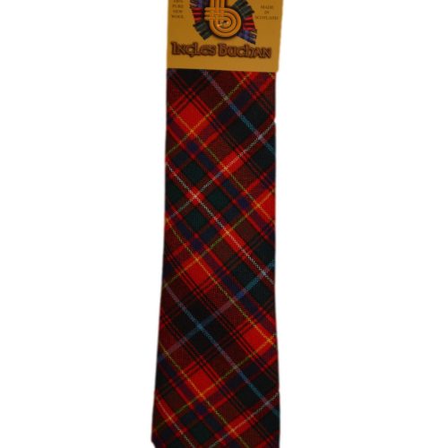 Men's Wool Tartan Tie - Innes Modern - Red
