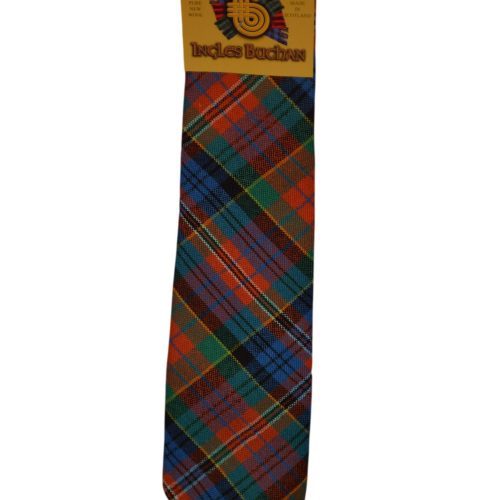 Men's Wool Tartan Tie - MacPherson Ancient - Orange