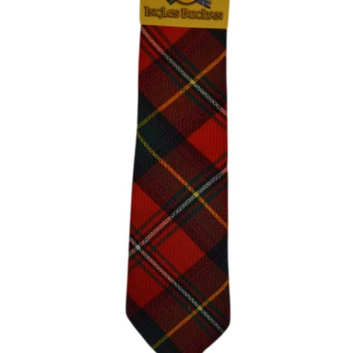 Men's Wool Tartan Tie - Boyd Modern - Red, Yellow, White