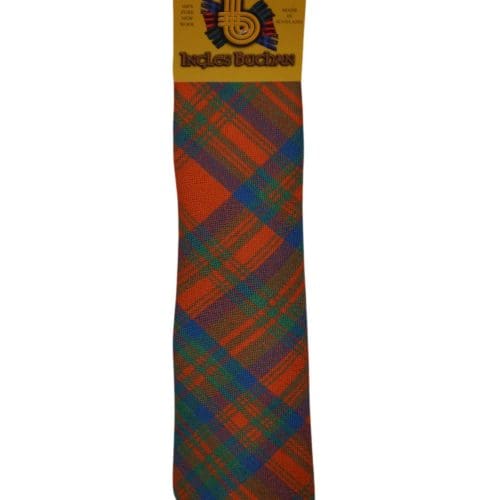 Men's Wool Tartan Tie - Matheson Ancient - Orange