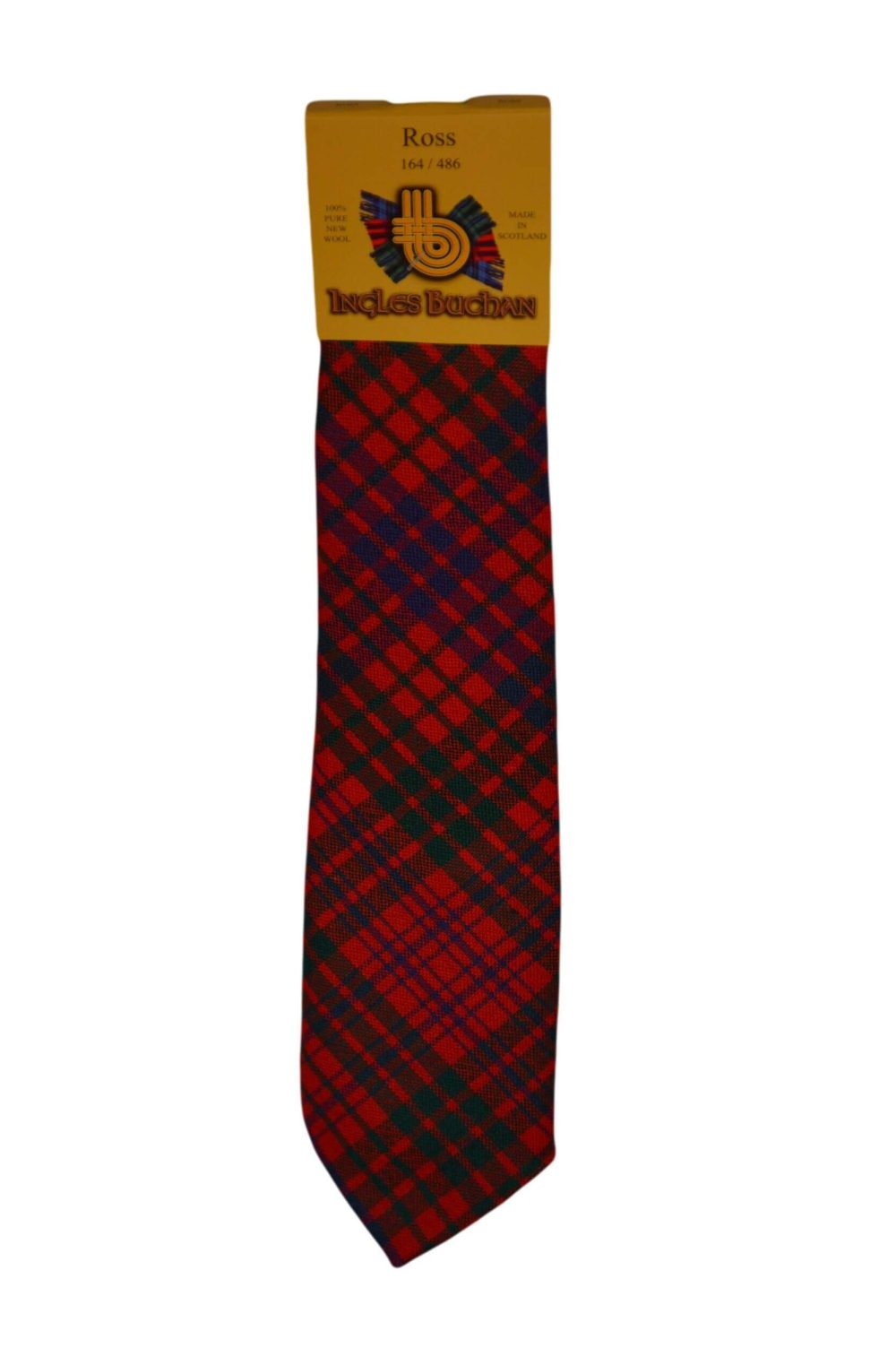 Men's Wool Tartan Tie - Ross Modern - Red