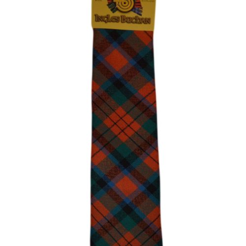 Men's Wool Tartan Tie - MacDuff Ancient - Orange
