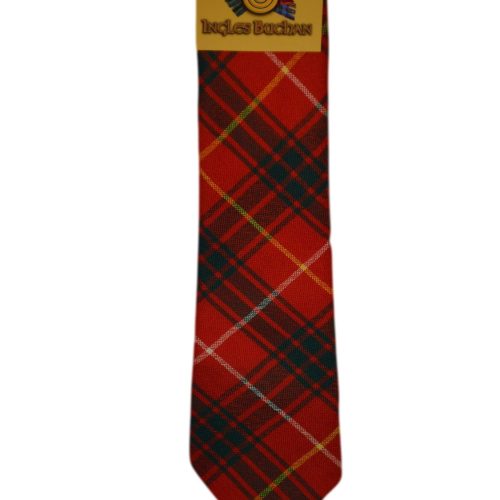 Men's Wool Tartan Tie - Bruce Modern - Red, Yellow