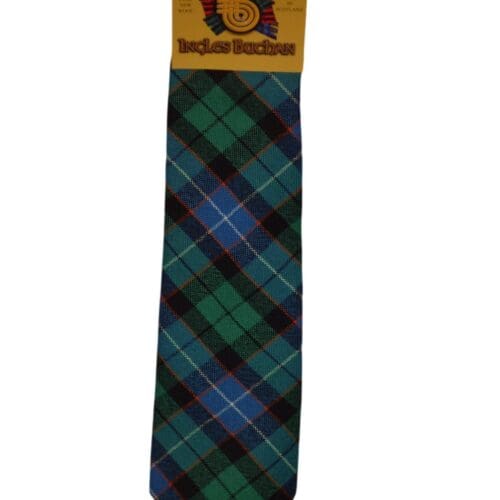 Men's Wool Tartan Tie - Mitchell Ancient - Green Blue