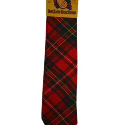 Men's Wool Tartan Tie - Hay Modern - Red, Green