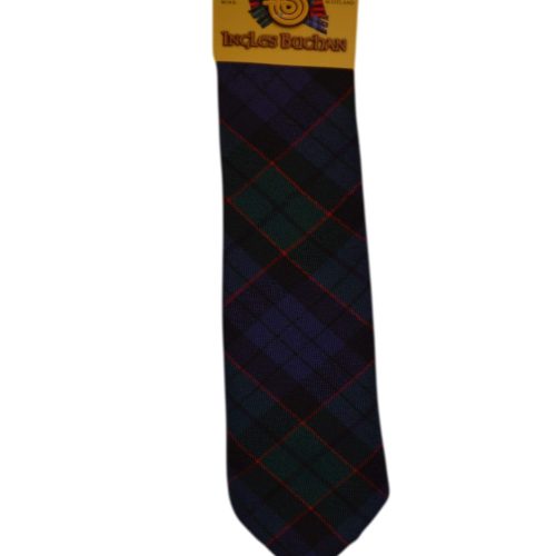 Men's Wool Tartan Tie - Fletcher Modern - Navy, Green, Red