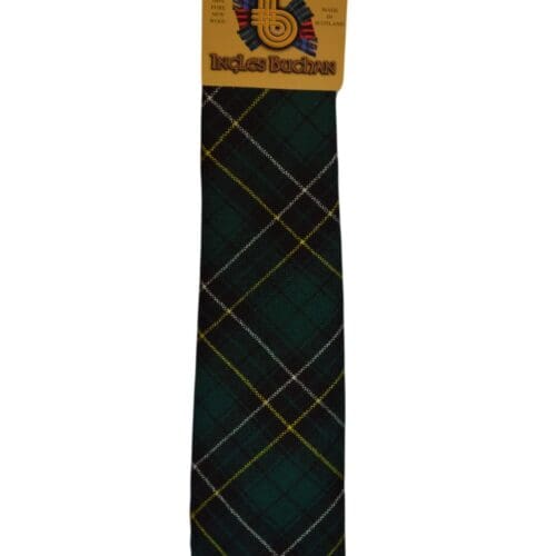 Men's Wool Tartan Tie - MacAlpine Modern - Green, Black