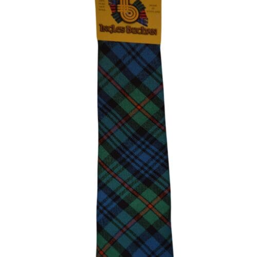 Men's Wool Tartan Tie - MacKinley Ancient - Green, Blue