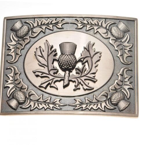 Kilt Buckle - Thistle on Thistle Antique