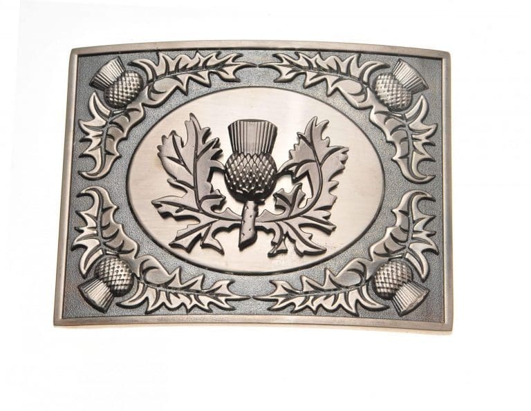 Kilt Buckle - Thistle on Thistle Antique