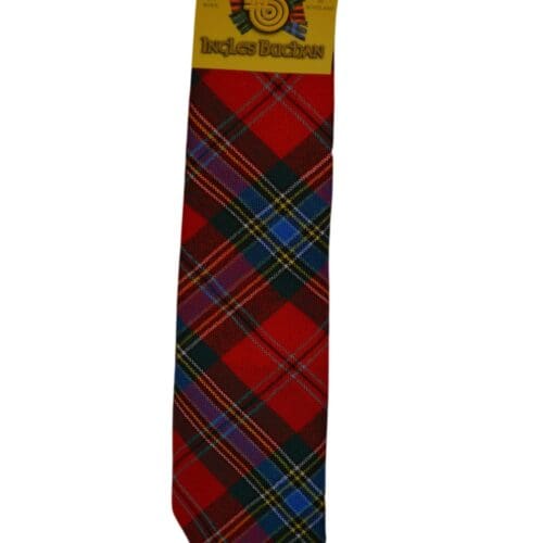 Men's Wool Tartan Tie - MacLean Duart Modern - Red