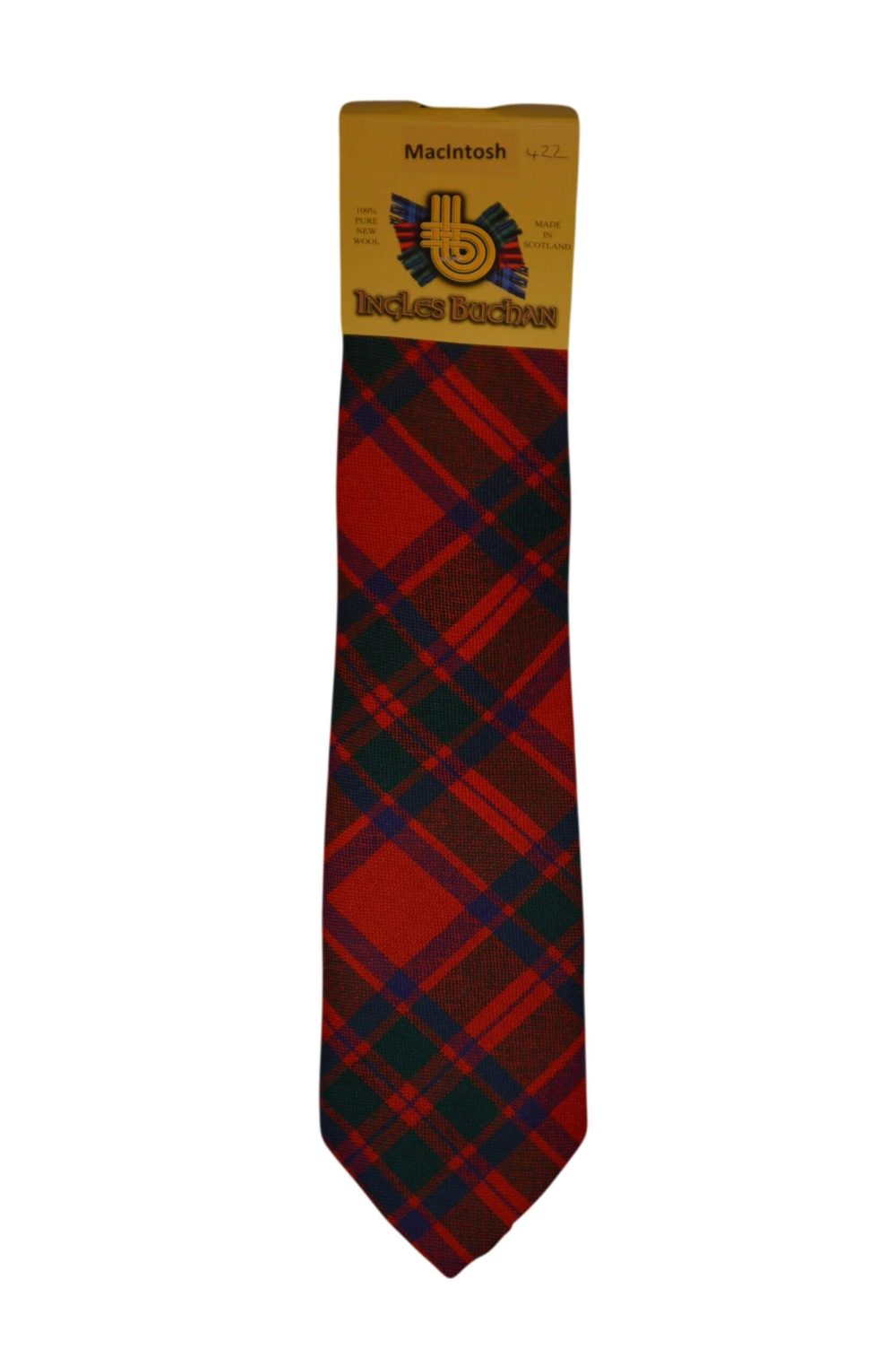 Men's Wool Tartan Tie - MacIntosh Modern - Red