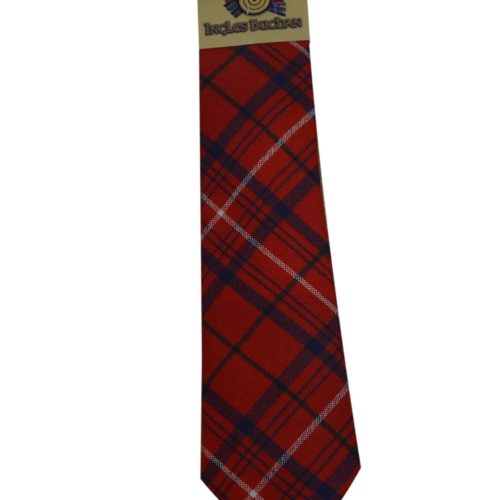 Men's Wool Tartan Tie - Rose Modern
