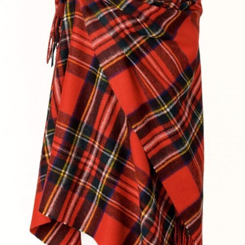 Ladies Royal Stewart Tartan Lambswool Shawl/Cape