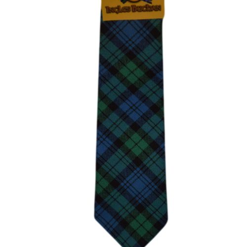 Men's Wool Tartan Tie - Campbell Ancient - Blue, Green