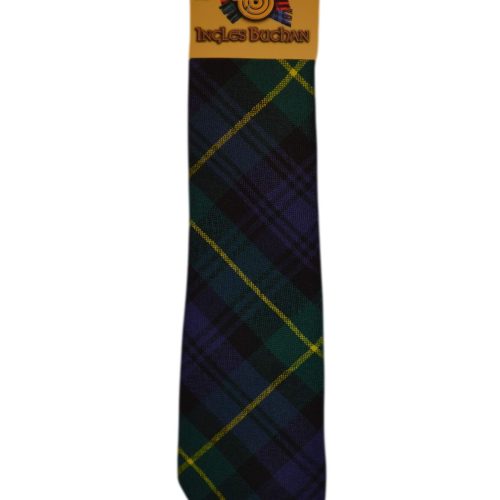 Men's Wool Tartan Tie - Gordon Modern - Navy, Green, Yellow