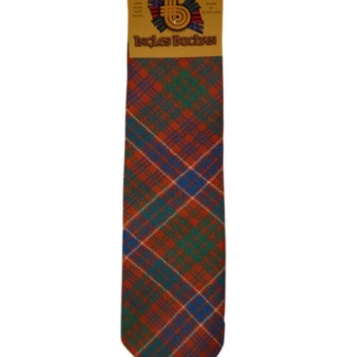 Men's Wool Tartan Tie - MacRae Ancient - Orange