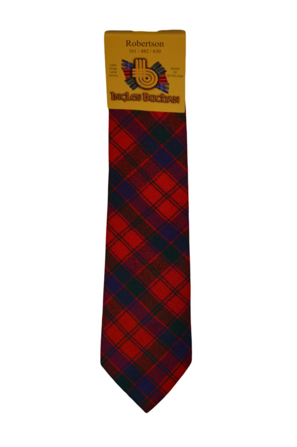 Men's Wool Tartan Tie - Robertson Modern - Red