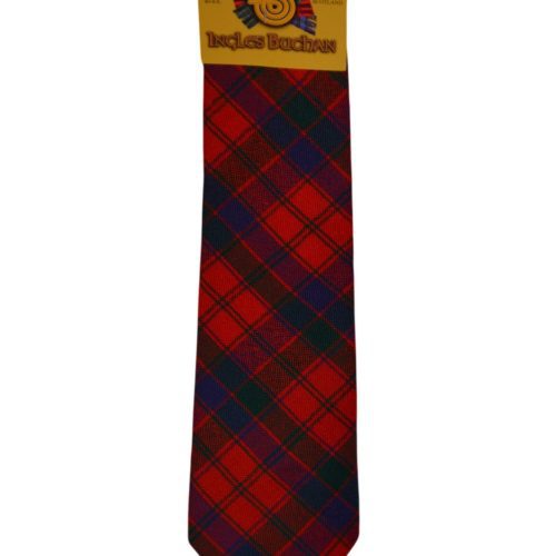 Men's Wool Tartan Tie - Robertson Modern - Red