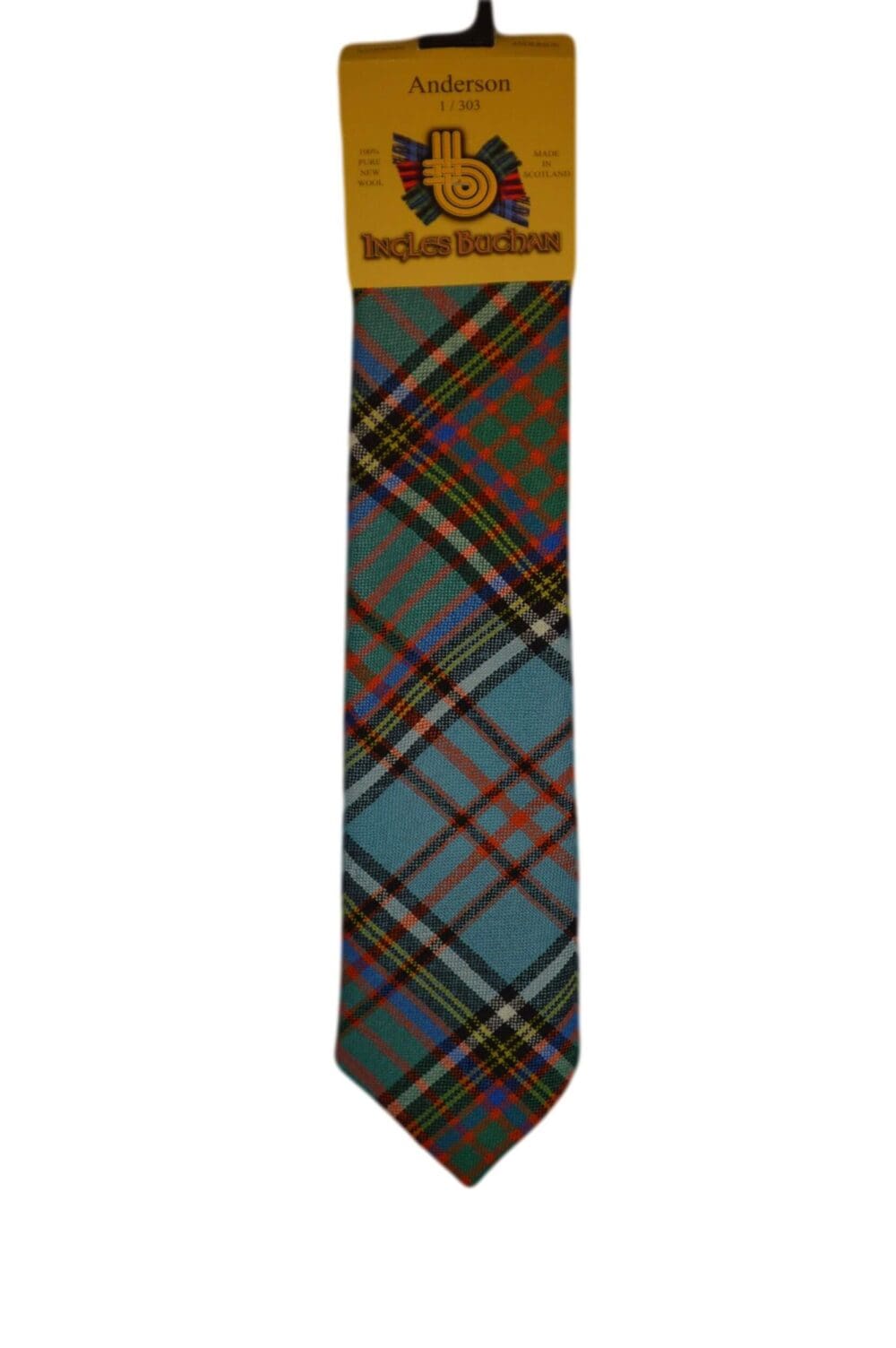 Men's Wool Tartan Tie - Anderson Ancient - Blue