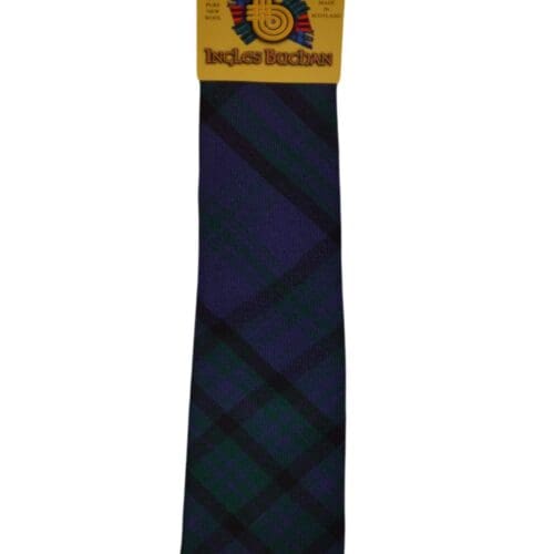 Men's Wool Tartan Tie - Matheson Hunting Modern - Navy