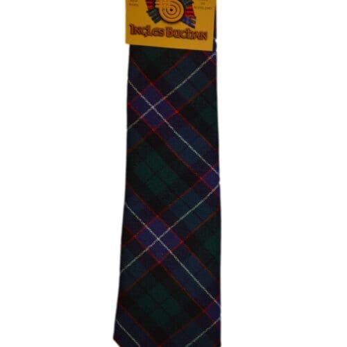 Men's Wool Tartan Tie - Hunter Modern - Green, Blue, Red