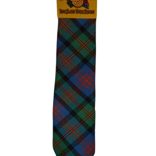 Men's Wool Tartan Tie - Logan & MacLennan Ancient - Green, Blue, Red