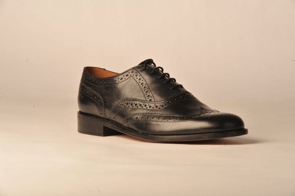 Black Day Brogues with Goodyear Welted Sole