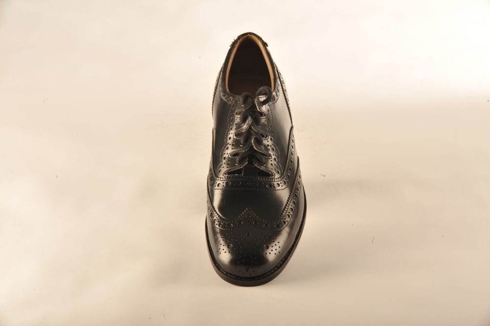 Black Ghillie Brogues with Leather Sole - House of Henderson
