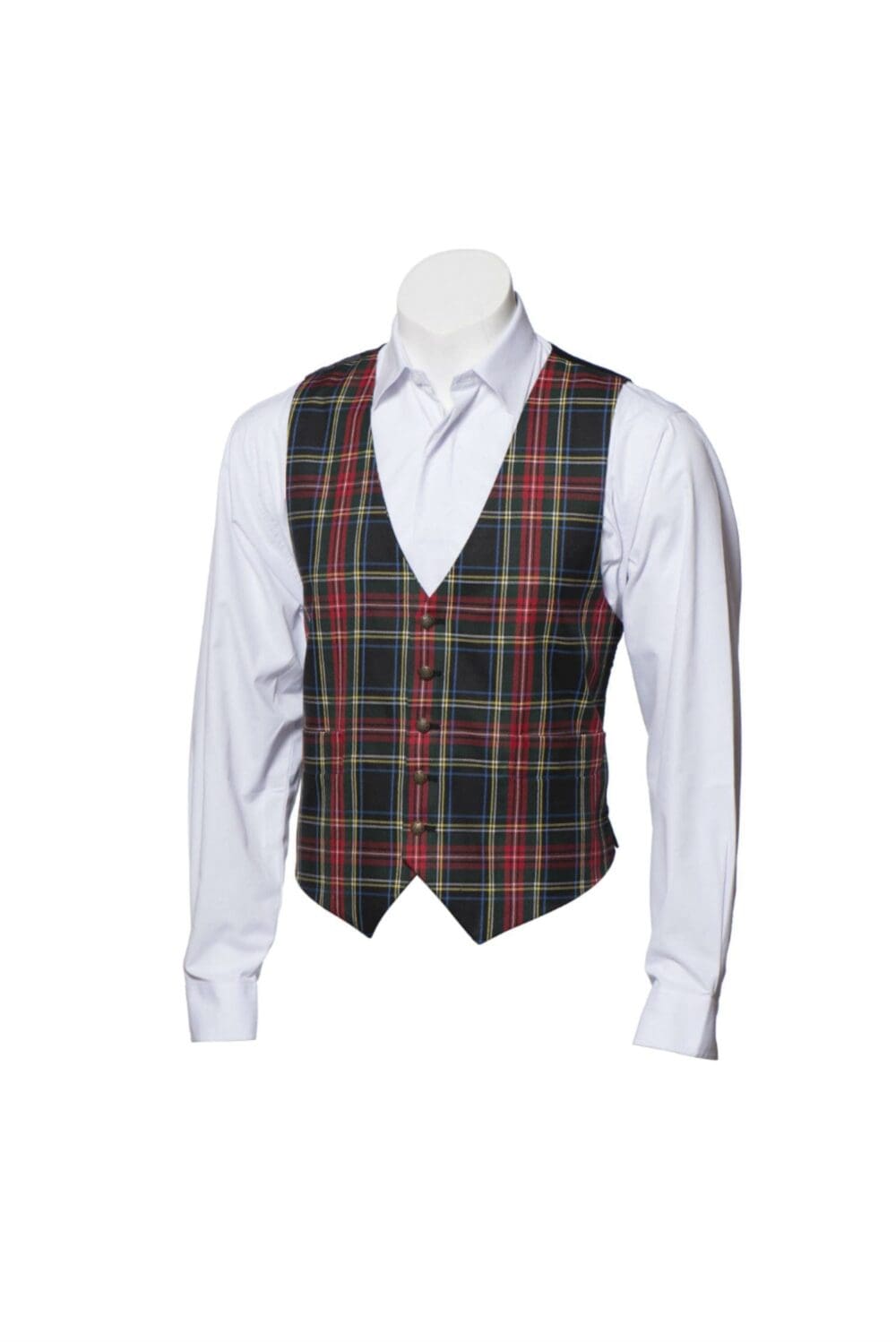 Black Stewart Tartan Waistcoat