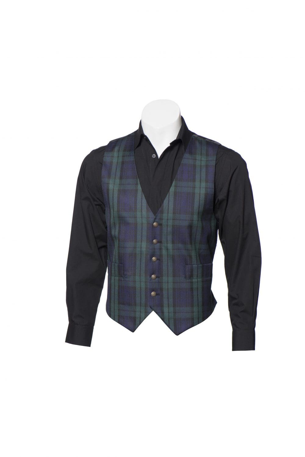 Black Watch Tartan Waistcoat - Image 2