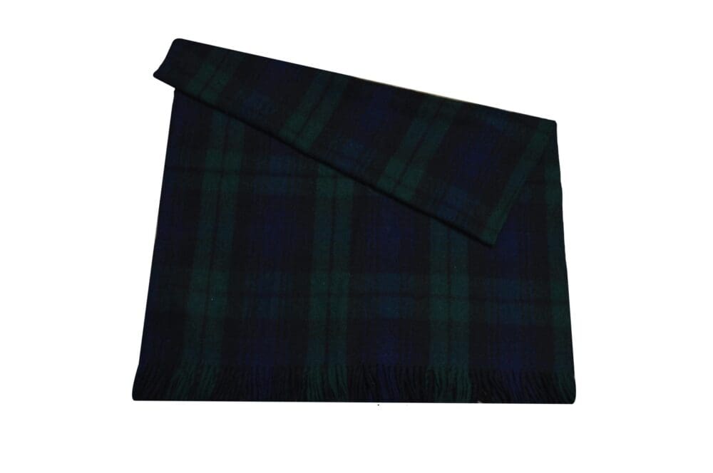 Black Watch Tartan Rug Throw