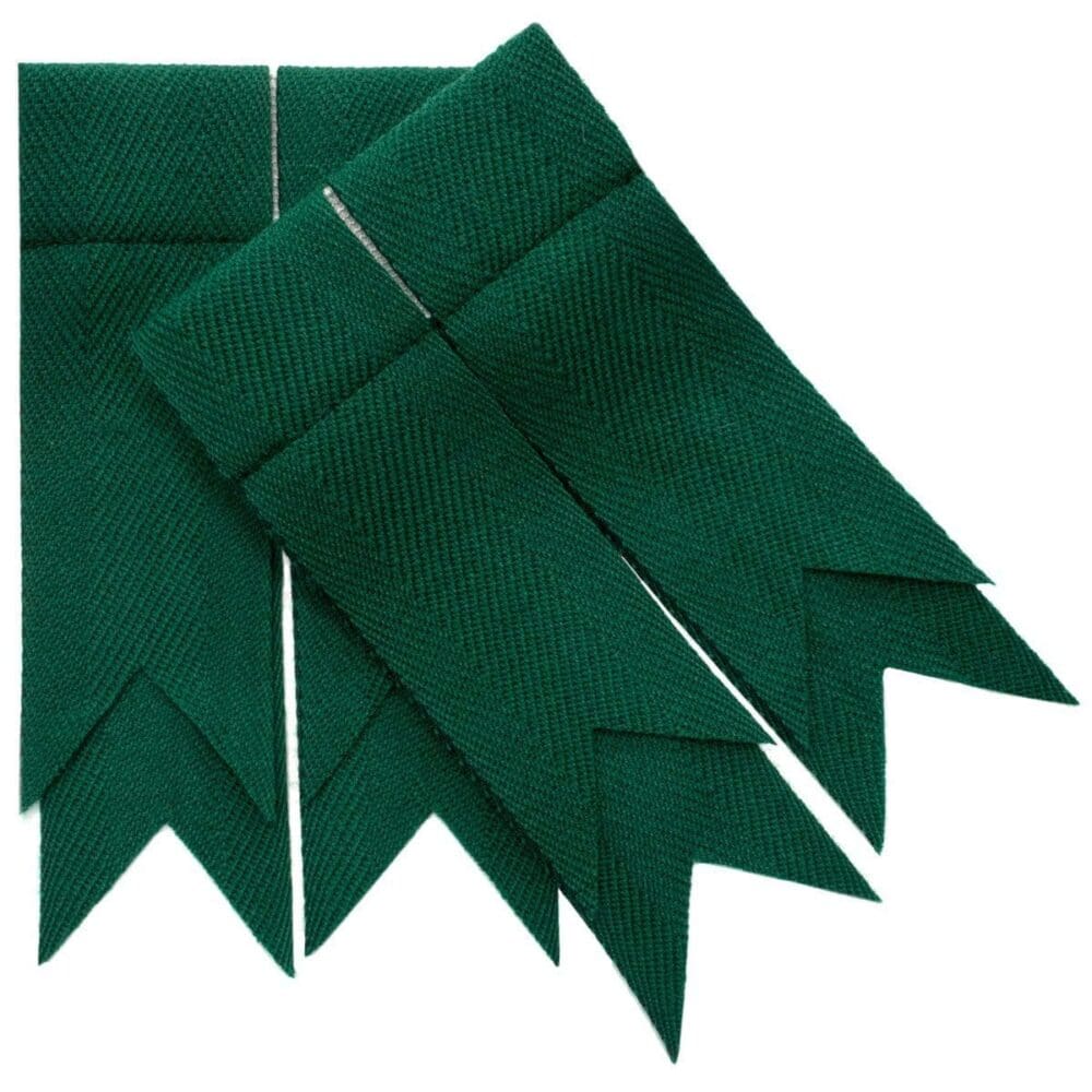 Bottle Green Wool Kilt Flashes