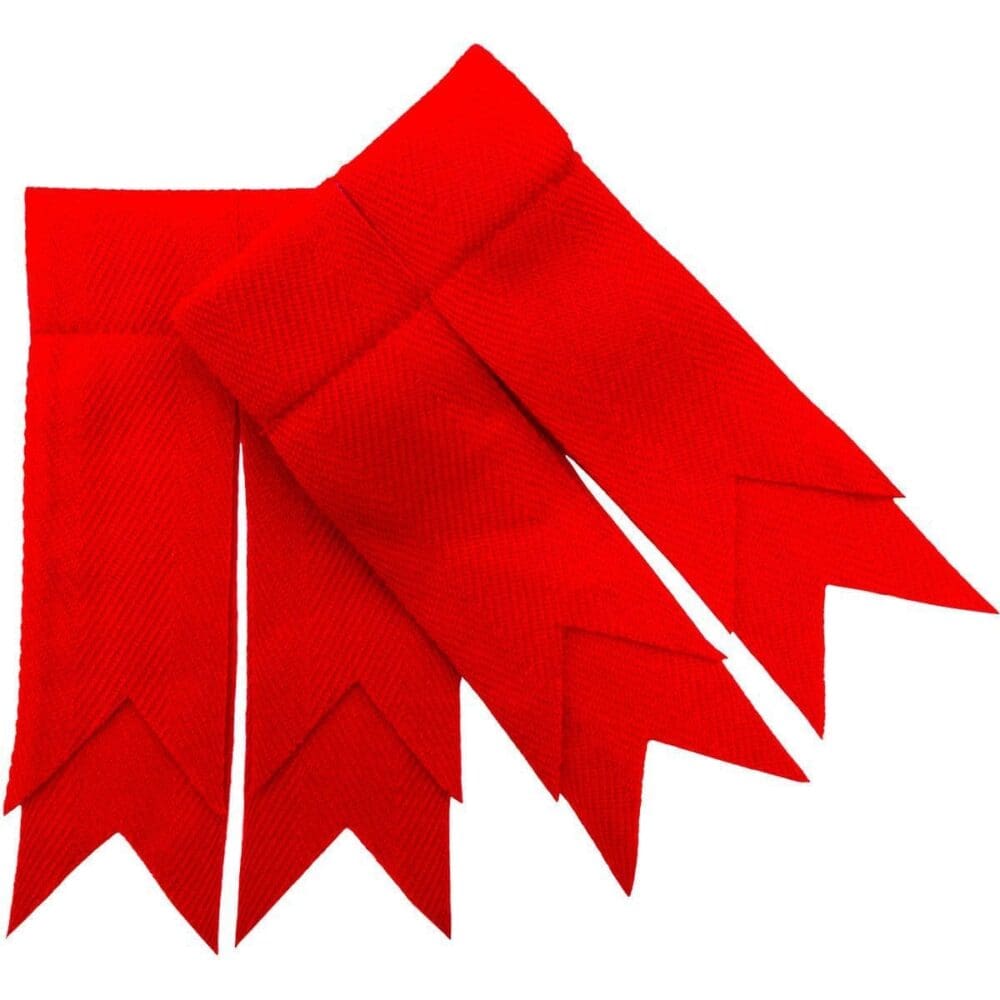 Red Wool Kilt Flashes