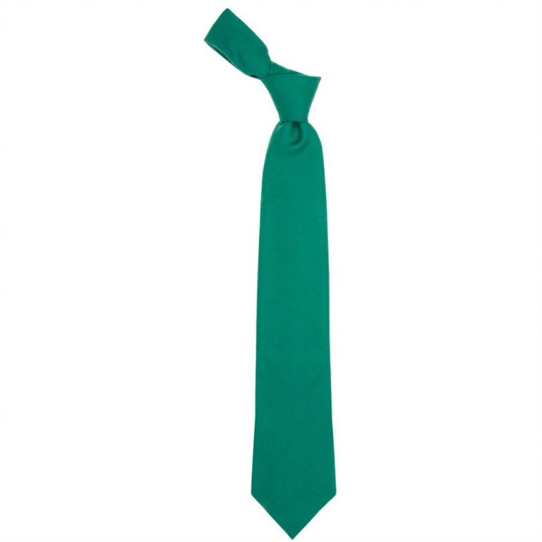 Ancient Green Plain Wool Tie