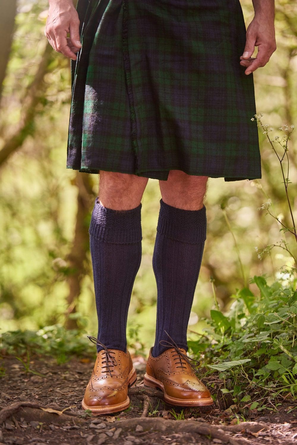 Premium Bottle Green Kilt Socks