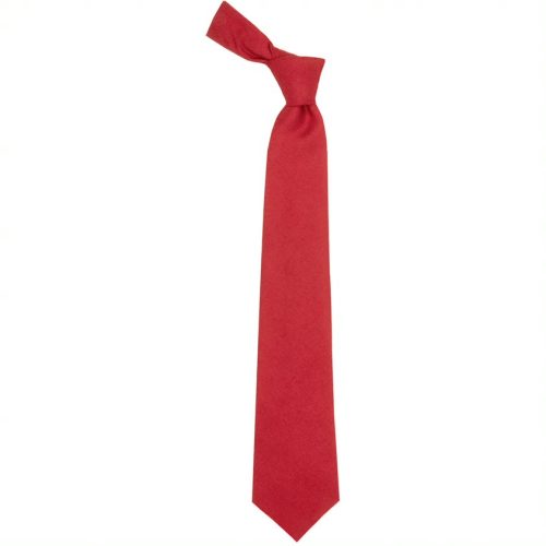 Weathered Red Plain Wool Tie