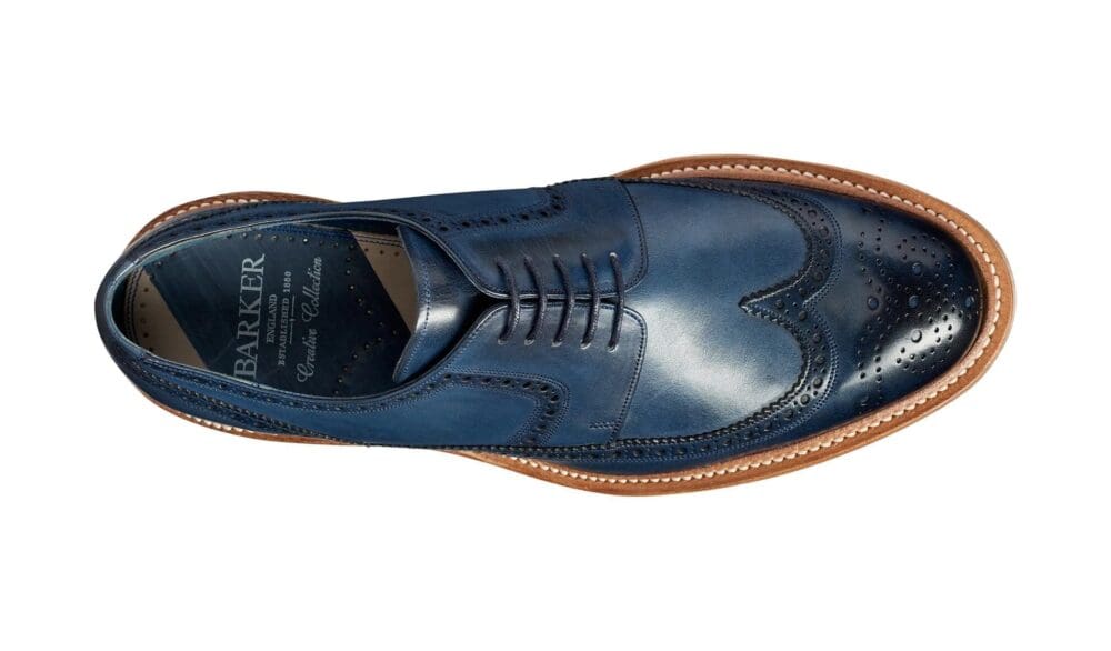 Barker Bailey Navy Brogue - Image 3