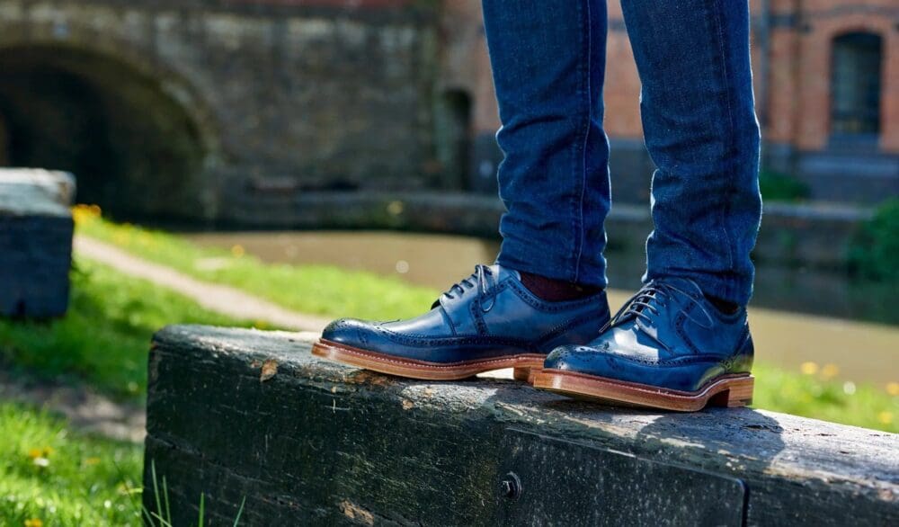 Barker Bailey Navy Brogue - Image 4