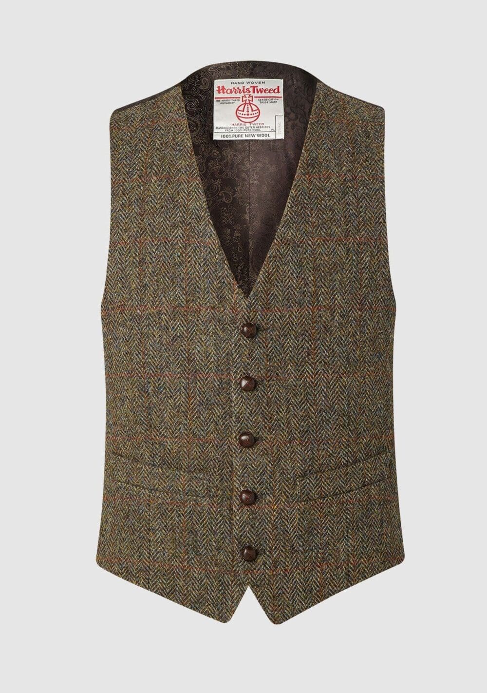 Bucktrout Brown Harris Tweed Iain Waistcoat