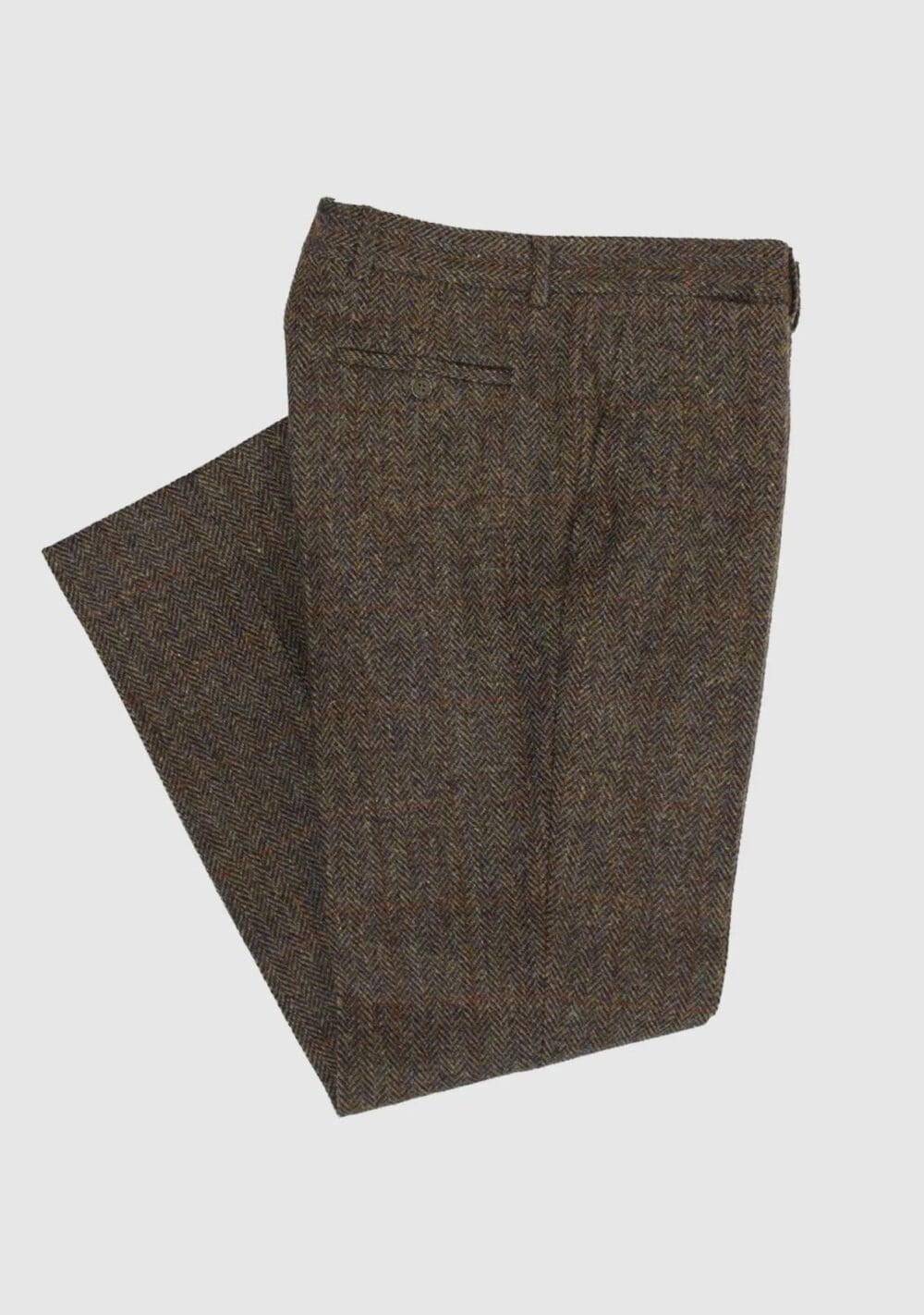 Bucktrout Mens Brown Harris Tweed Trousers