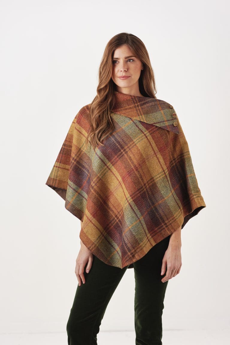 Image of ladies tweed shawl