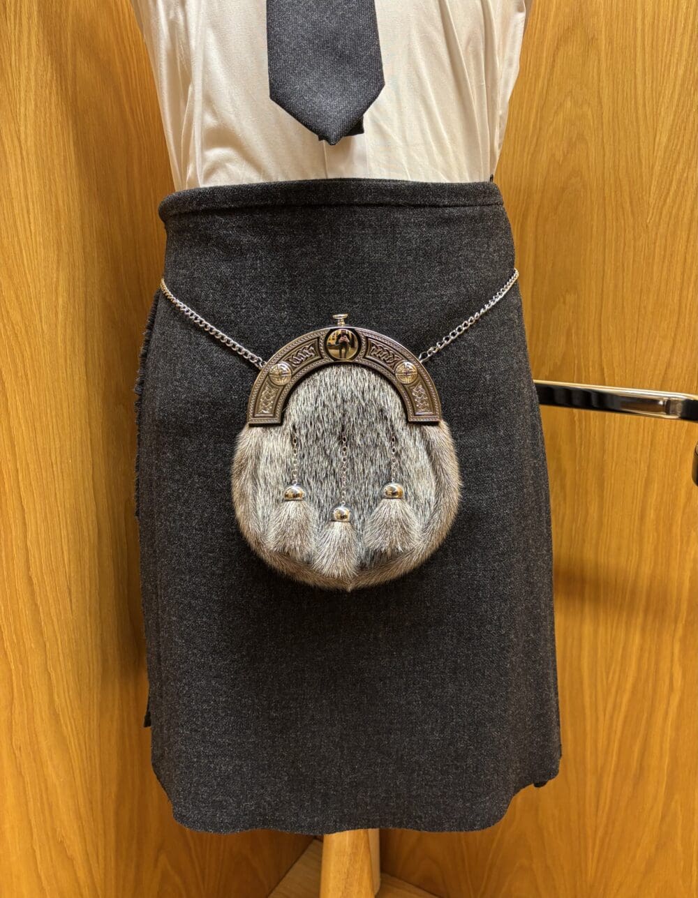 Ex-Hire Charcoal Grey Tweed Kilt